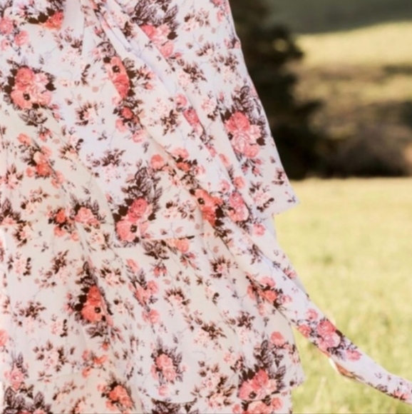 Rachel Parcell Floral Tiered Dress - Pink and White - Picture 4 of 9